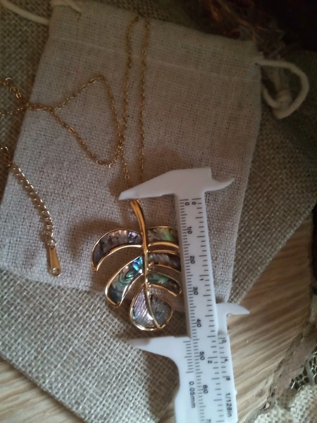 Collier bohème abalone feuille d'ormeaux – photo 3